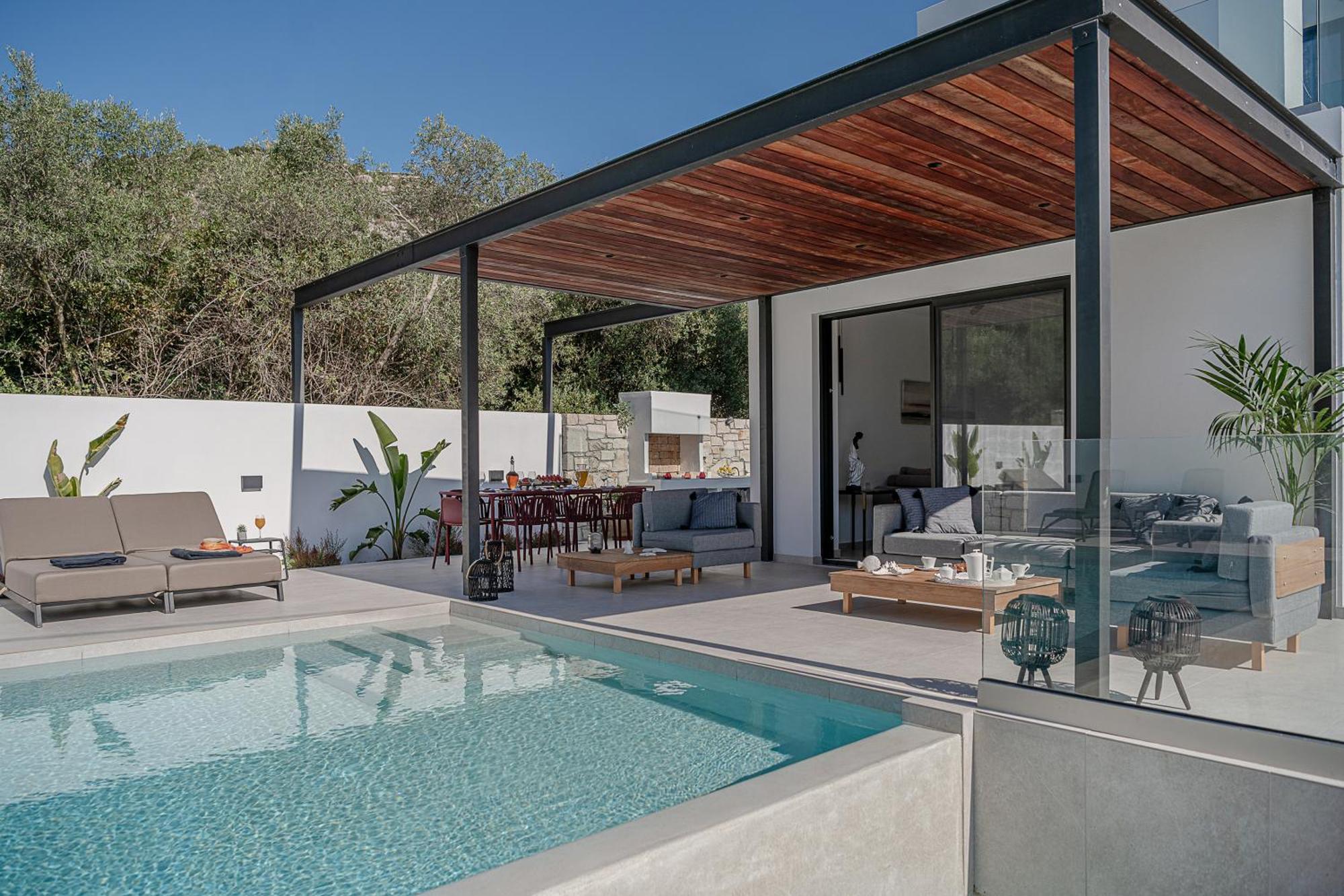 Avrilia Seaside Villa Heated Pool Almirída Kültér fotó